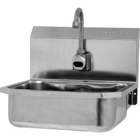 Wall Mount Sink with Flow Rate of 0.5 GPM, 8" Back Splash Height, 18 Gauge