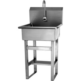 Floor Mount Sink with Battery Powered Sensor, 0.5 GPM, 16 Gauge