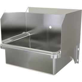 Wall Mount Sink with 7/8" Centers, 16 Gauge, 9-1/2" Back Splash Height