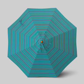 Venture 9' Patio Umbrella, Teak Simulation Pole, Sunbrella Dolce Oasis