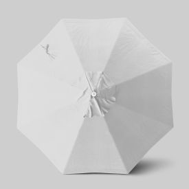 Venture 9' Patio Umbrella, Ashwood Simulation Pole, Olefin White