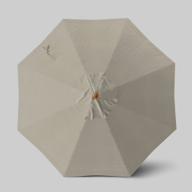 Venture 9' Patio Umbrella, Teak Simulation Pole, Olefin Woven Granite
