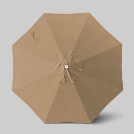 Venture 9' Patio Umbrella, Ashwood Simulation Pole, Sunbrella Heather Beige