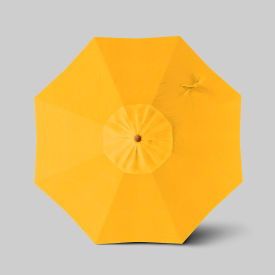 Venture 7-1/2' Patio Umbrella, Teak Simulation Pole, Sunbrella Sunflower Yellow