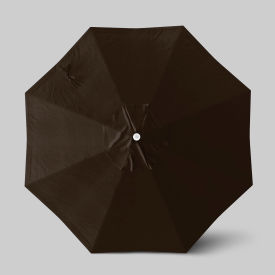 Venture 9' Patio Umbrella, Ashwood Simulation Pole, Sunbrella Bay Brown