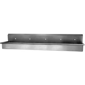 Wall Mount Wash Station with Single Faucet Mounting Holes Only, 10" Back Splash Height