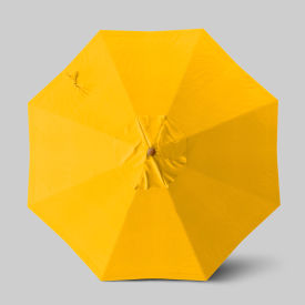 Venture 9' Patio Umbrella, Teak Simulation Pole, Olefin Lemon