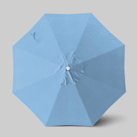 Venture 9' Patio Umbrella, Ashwood Simulation Pole, Sunbrella Air Blue