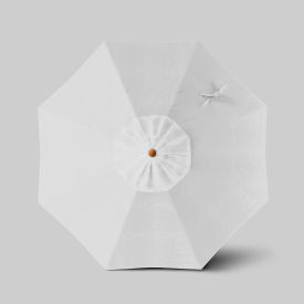 Venture 7-1/2' Patio Umbrella, Teak Simulation Pole, Olefin White