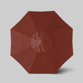 Venture 7-1/2' Patio Umbrella, Teak Simulation Pole, Sunbrella Henna