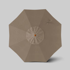 Venture 7-1/2' Patio Umbrella, Teak Simulation Pole, Sunbrella Taupe