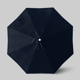 Venture 9' Patio Umbrella, Ashwood Simulation Pole, Sunbrella Navy