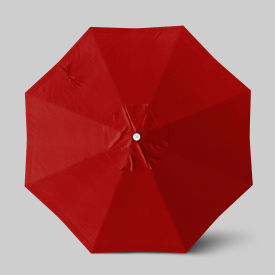 Venture 9' Patio Umbrella, Ashwood Simulation Pole, Olefin Red