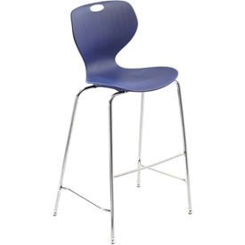 Rave 24" Solid Back Stool, Navy