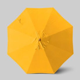 Venture 9' Patio Umbrella, Teak Simulation Pole, Sunbrella Sunflower Yellow