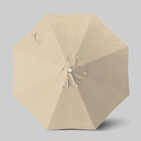 Venture 9' Patio Umbrella, Ashwood Simulation Pole, Olefin Antique Beige