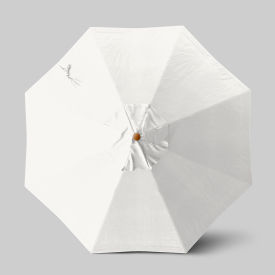 Venture 9' Patio Umbrella, Teak Simulation Pole, Sunbrella Natural