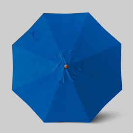 Venture 9' Patio Umbrella, Teak Simulation Pole, Olefin Royal Blue
