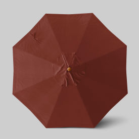 Venture 9' Patio Umbrella, Teak Simulation Pole, Sunbrella Henna