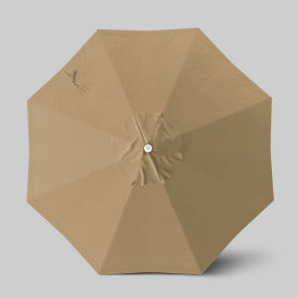 Venture 9' Patio Umbrella, Ashwood Simulation Pole, Sunbrella Linen Sesame