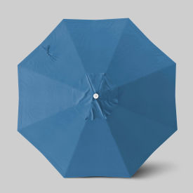 Venture 9' Patio Umbrella, Ashwood Simulation Pole, Olefin Capri Blue