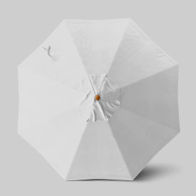 Venture 9' Patio Umbrella, Teak Simulation Pole, Olefin White