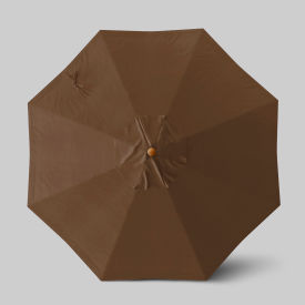 Venture 9' Patio Umbrella, Teak Simulation Pole, Sunbrella Teak