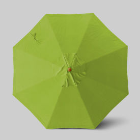 Venture 9' Patio Umbrella, Teak Simulation Pole, Sunbrella Macaw