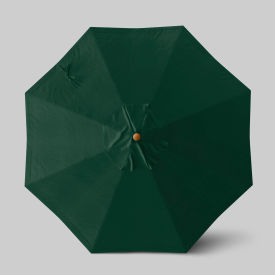 Venture 9' Patio Umbrella, Teak Simulation Pole, Olefin Hunter Green