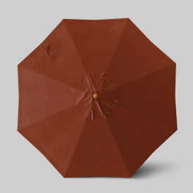 Venture 9' Patio Umbrella, Teak Simulation Pole, Olefin Terracotta