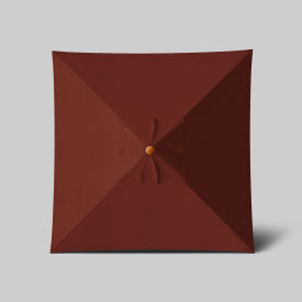 Venture 6' x 6' Patio Umbrella, Teak Simulation Pole, Sunbrella Henna