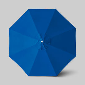Venture 11' Patio Umbrella, Ashwood Simulation Pole, Olefin Royal Blue