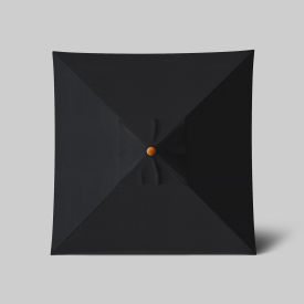 Venture 6' x 6' Patio Umbrella, Teak Simulation Pole, Sunbrella Black