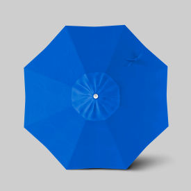 Venture 7-1/2' Patio Umbrella, Ashwood Simulation Pole, Sunbrella Pacific Blue