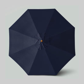Venture 11' Patio Umbrella, Teak Simulation Pole, Olefin Navy Blue