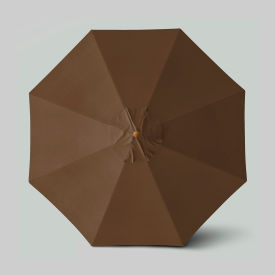Venture 11' Patio Umbrella, Teak Simulation Pole, Sunbrella Teak