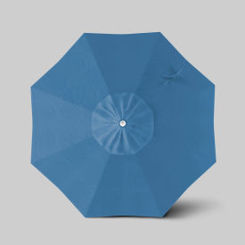 Venture 7-1/2' Patio Umbrella, Ashwood Simulation Pole, Olefin Capri Blue
