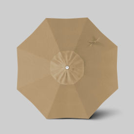 Venture 7-1/2' Patio Umbrella, Ashwood Simulation Pole, Sunbrella Linen Sesame