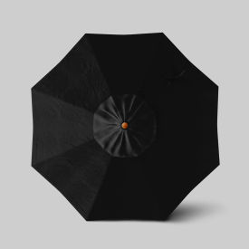 Venture 7-1/2' Patio Umbrella, Teak Simulation Pole, Olefin Black