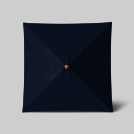 Venture 6' x 6' Patio Umbrella, Teak Simulation Pole, Sunbrella Navy Blue