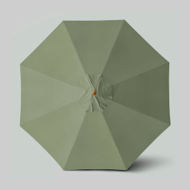 Venture 11' Patio Umbrella, Teak Simulation Pole, Sunbrella Spa