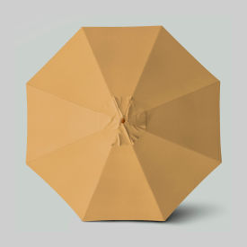 Venture 11' Patio Umbrella, Teak Simulation Pole, Sunbrella Wheat