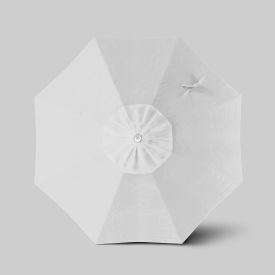 Venture 7-1/2' Patio Umbrella, Ashwood Simulation Pole, Olefin White