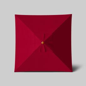 Venture 6' x 6' Patio Umbrella, Teak Simulation Pole, Sunbrella Jockey Red