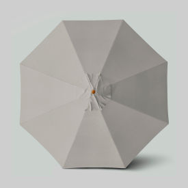 Venture 11' Patio Umbrella, Teak Simulation Pole, Sunbrella Granite