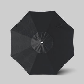 Venture 7-1/2' Patio Umbrella, Ashwood Simulation Pole, Sunbrella Black