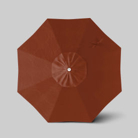 Venture 7-1/2' Patio Umbrella, Ashwood Simulation Pole, Olefin Terracotta