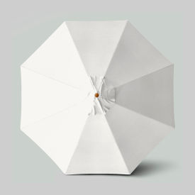 Venture 11' Patio Umbrella, Teak Simulation Pole, Sunbrella Natural