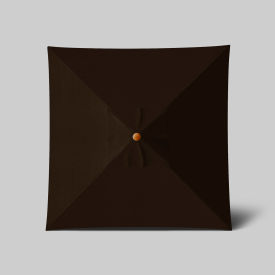 Venture 6' x 6' Patio Umbrella, Teak Simulation Pole, Sunbrella Bay Brown