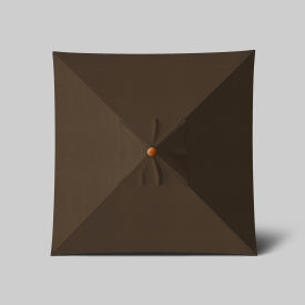 Venture 6' x 6' Patio Umbrella, Teak Simulation Pole, Sunbrella Cocoa